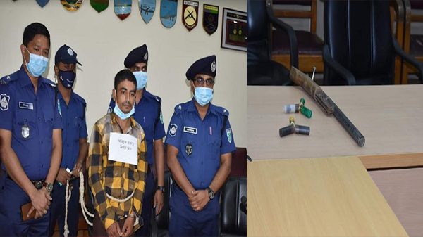 কুলাউড়ার ডাকাত মিলাদ অস্ত্র সহ আটক