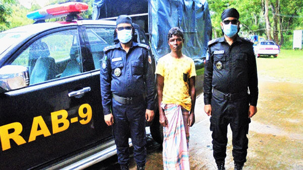 র‍্যাব-৯ অভিযানে ৫৮৬ পিস ইয়াবাসহ ১জন আটক