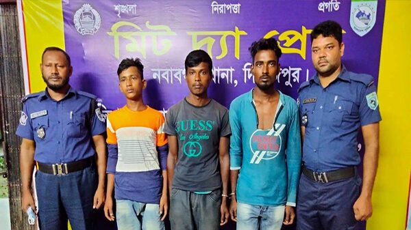 নবাবগঞ্জে বিদ্যুতের ট্রান্সমিটার চুরি করতে গিয়ে আটক ৩