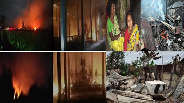ফেসবুক কমেন্টের জেরে পীরগঞ্জে হামলায় পুড়ল হিন্দুদের ২০ বাড়িঘর