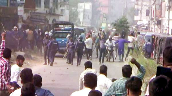 নাটোরে বিএনপি-পুলিশ সংঘর্ষে আহত ২০