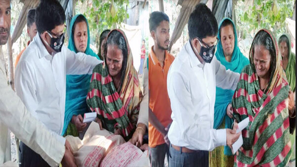 অগ্নিকান্ডে ক্ষতিগ্রস্ত পরিবারের পাশে জেলা প্রশাসক