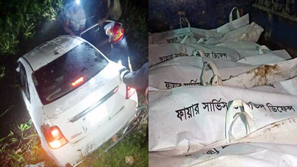 চাঁদপুরে সড়ক দুর্ঘটনায় ৫ প্রাইভেটকার আরোহী নিহত