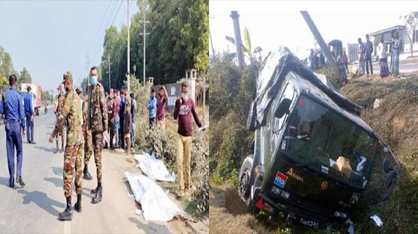 গাড়ি চাপায় নানী নাতনীর মৃত্যু, ৬ সেনা সদস্য আহত