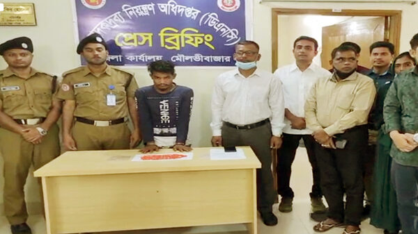 মৌলভীবাজারে ৮শ ইয়াবাসহ ১জন মাদক কারবারি আটক