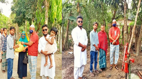 কমলগঞ্জে টিউবওয়েল, ঢেউটিন ও খাদ্যসামগ্রী বিতরণ