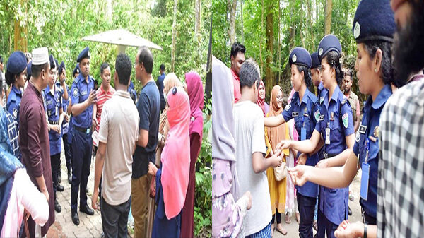 মৌলভীবাজারে পর্যটকদের নিরাপত্তায় আইন-শৃঙ্খলা বাহিনীর তৎপরতা