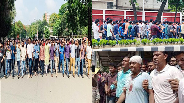 কেন্দ্রীয় শহীদ মিনার এলাকায় ছাত্রলীগ-ছাত্রদল সংঘর্ষে আহত ৩০