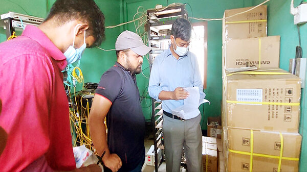 রাণীশংকৈলে ভ্রাম্যমাণ আদালতে আরসিএন ক্যাবল নেটওয়ার্কের মালিককে জরিমানা