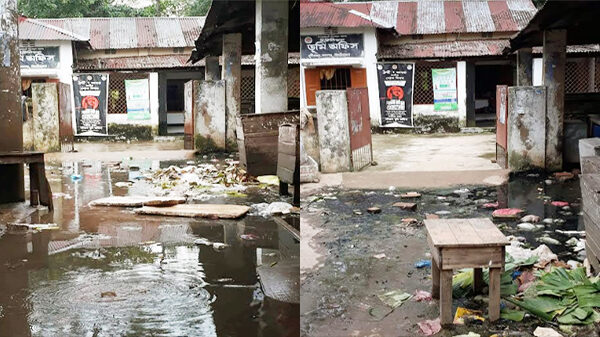 ময়লার ভাগাড়ে রুপ নিয়েছে কমলগঞ্জ ভূমি অফিস