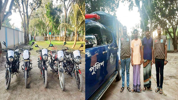 ফুলবাড়ীতে জেলা পুলিশের অভিযানে ৫ টি চোরাই মোটরসাইকেল সহ আন্তঃজেলা চোর চক্রের ২ সদস্য গ্রেফতার