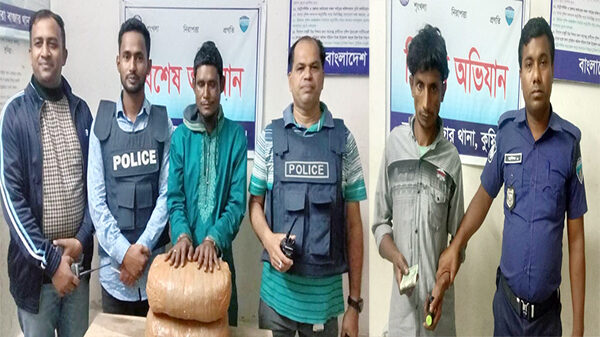 বাঙ্গরা বাজারে বিপুল পরিমাণ গাঁজা-ইয়াবা-নগদ টাকাসহ ২ মাদক ব্যবসায়ী আটক