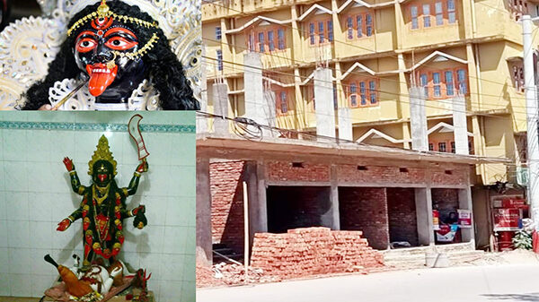 দু'শত বছরের পুরনো ঐতিহ্যবাহী কালী মন্দিরের স্থলে দোকান কোঠা!